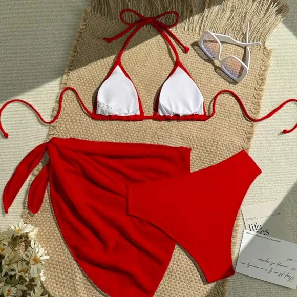 Red Bikini Set - Picture 2 of 4